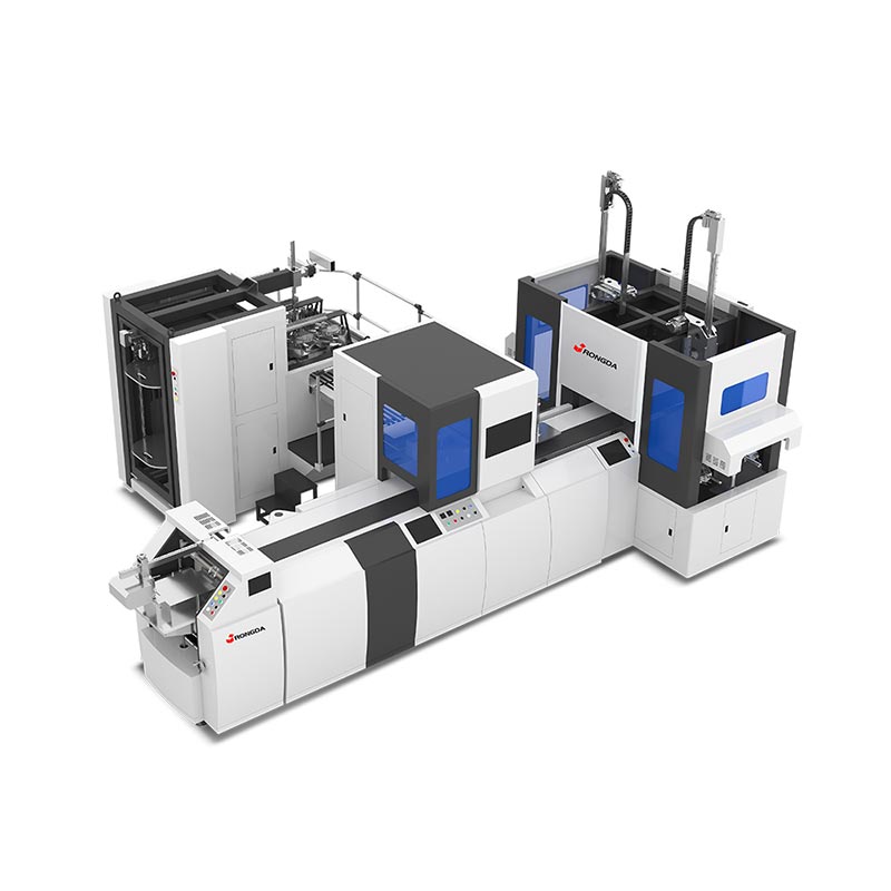 Otomatis Double Station Kaku Box Nggawe Machine